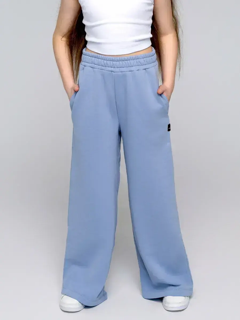 Брюки трубы детские осенние широкие палаццо