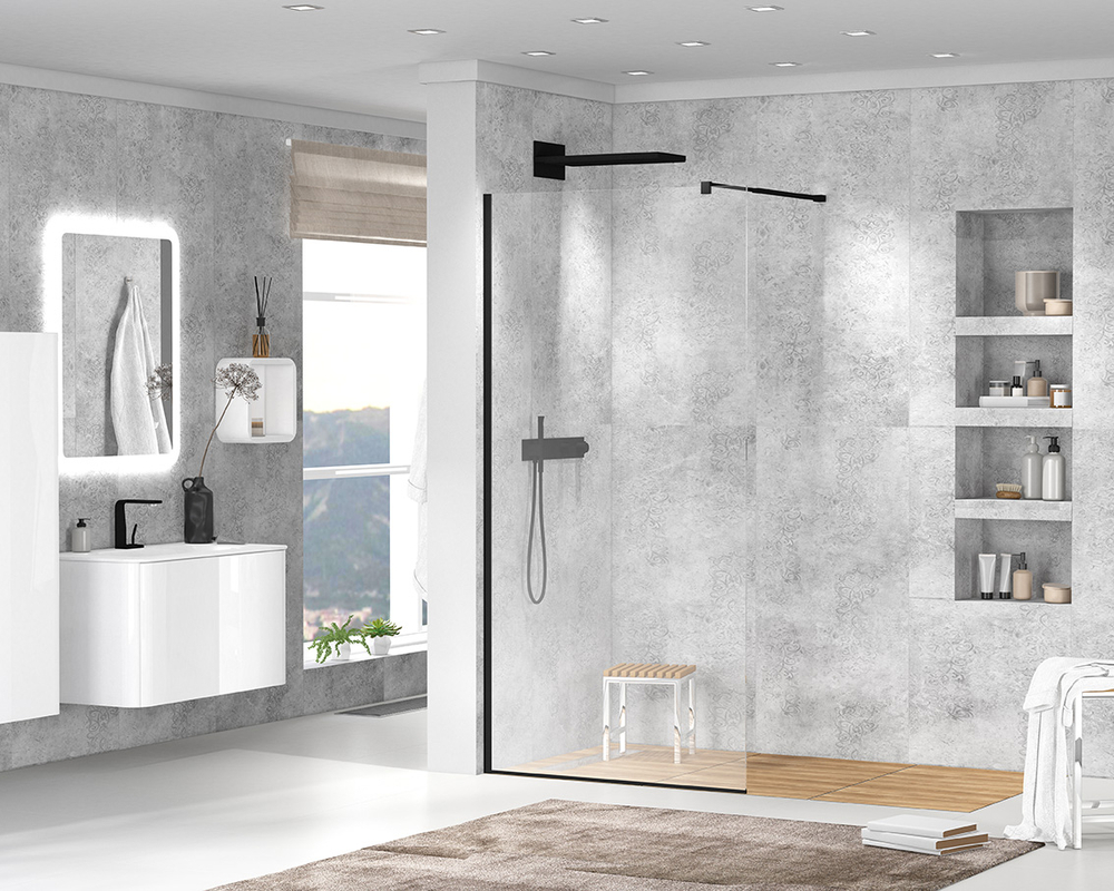 Душевая перегородка Cezares LIBERTA-L-1-140-C-NERO