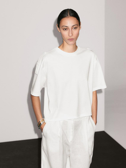 Massimo Dutti Футболка из 100% хлопка, натуральный, кремовый