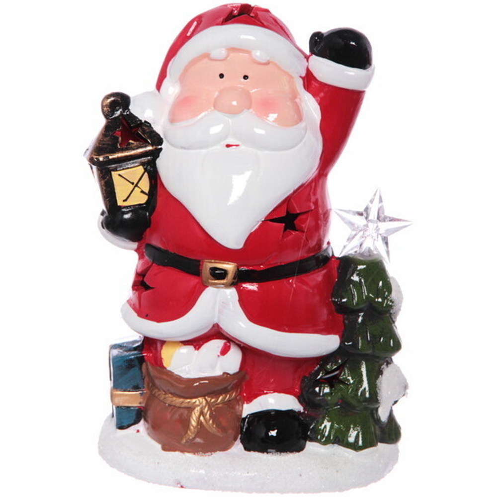 Фигурка с подсветкой Miracle «Дед Мороз с ёлочкой» 20*13 см, микс