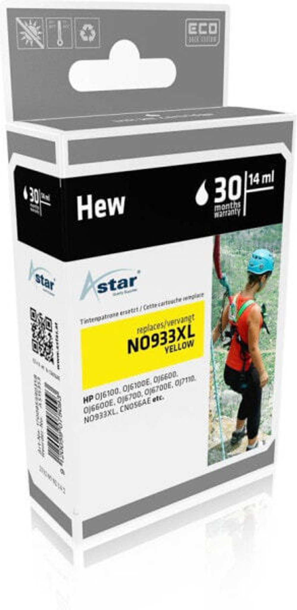 Картридж струйный желтый 1 шт Astar AS15353