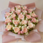 Букет цветочных капкейков творожных роз с гиацинтами 19 шт