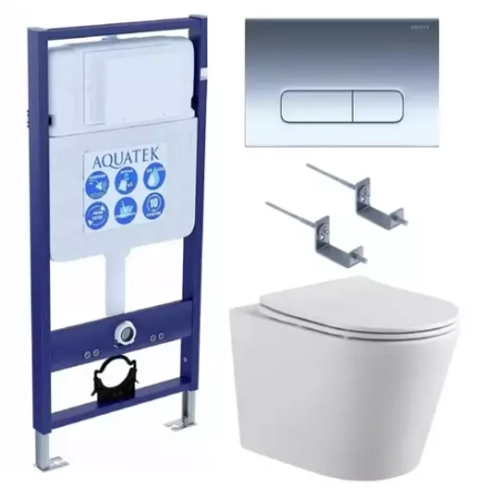 Унитаз с инсталляцией SET AQUATEK ВЕГА cmp-016 INS-0000012+унитаз Вега AQ1904-00