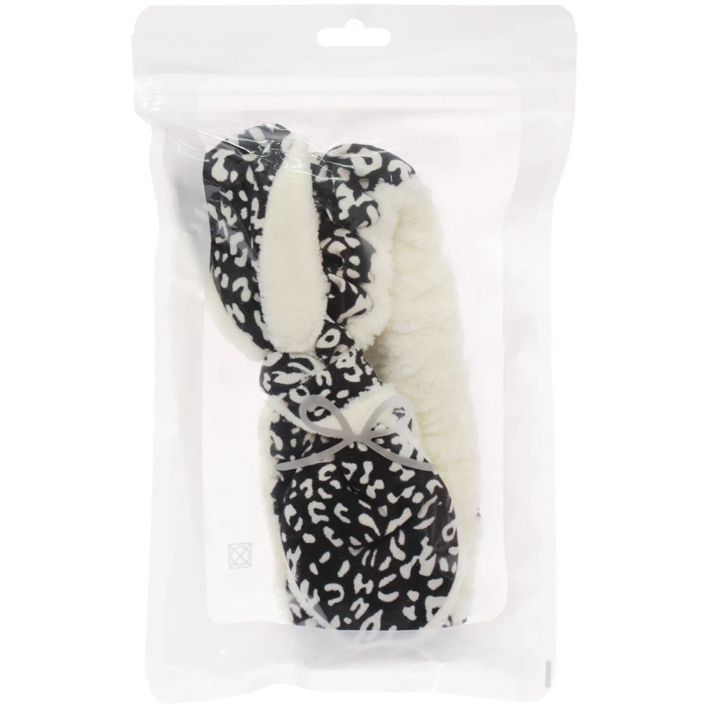 Повязка на голову косметическая «ДАЙМОНД РУШ», леопард, цвет бежевый, черный и коричневый, 20*5.5см (ZIP пакет)