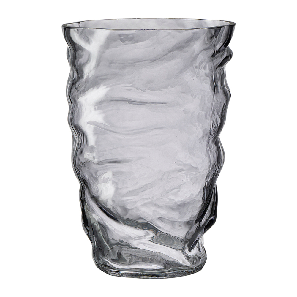 Ваза 20см Bergenson Bjorn Crumpl серая