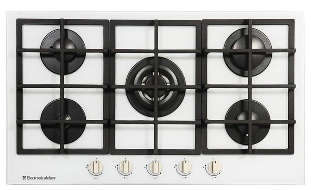 Поверхность варочная  Electronicsdeluxe GG5_1130245F TC-002 (белое стекло газ/к., 88*51) Россия