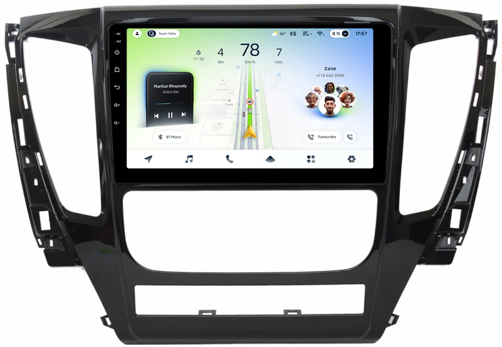 Магнитола для Mitsubishi Pajero Sport 3 2016-2020 АКПП (поддержка 360, климата и БК) - Teyes CC4L монитор 9" IPS на Android 14, Snapdragon 662, CarPlay, 4G SIM-слот