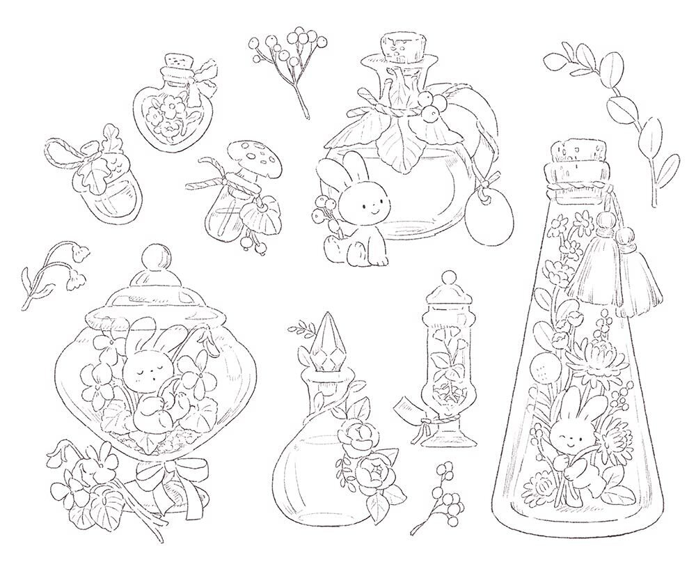 [Vol.4] Rabbit's Fairy Tale Fantasy. Coloring Book