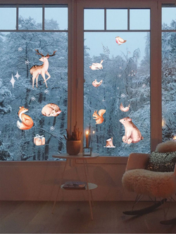 Детские акварельные интерьерные наклейки на стены и мебель