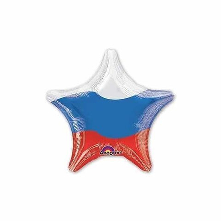 Шар звезда, "Триколор" 45 см