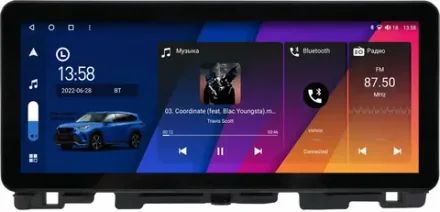 Магнитола для KIA Optima 2016-2020 - Canbox H-Line 0190 монитор 12.3" QLED в стиле Audi на Android 10, ТОП-процессор, CarPlay, 4G SIM-слот