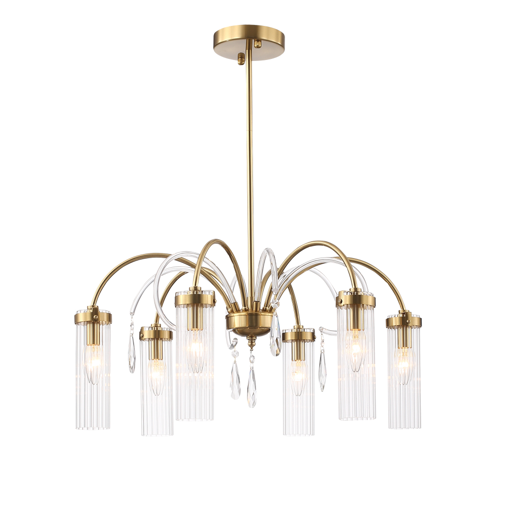 SL1401.303.06 Люстра подвесная ST-Luce Латунь/Латунь, Прозрачный E14 6*40W ЛЮМИНЕРА