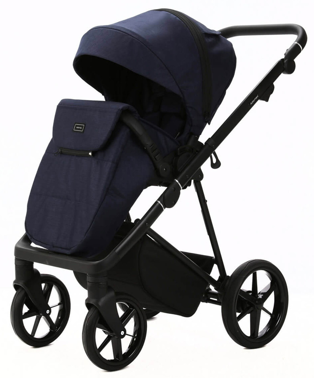 Детская коляска Adamex Vasco 3 в 1 V-TK67 LUX (СИНИЙ)