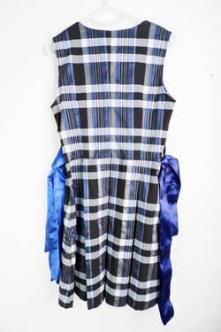 Платье Effective в клетку с атласным поясом, визуально 40 размер