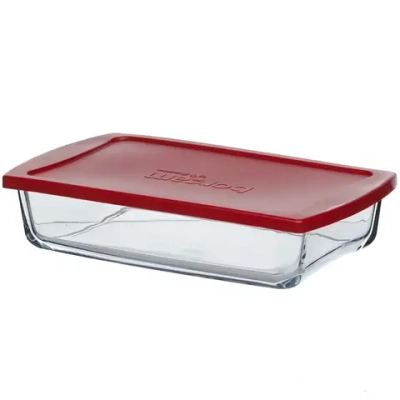 Посуда для свч форма прямоугольная 1320мл с крышкой 26*15см 59864K