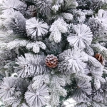 Ёлка «Снежная рапсодия» 210 см, ПВХ+Леска, шишки, белый иней (1100 веток)