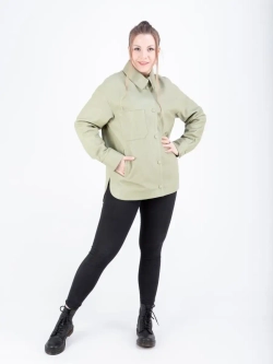 Куртка женская кожаная  оверсайз рубашка