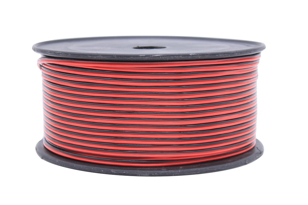 Провод двойной 2х1,50мм красно-черный ,100м NTS Kusun PROV-15MM-100M