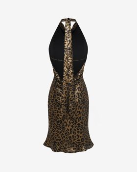 Платье из сатина с открытой спиной