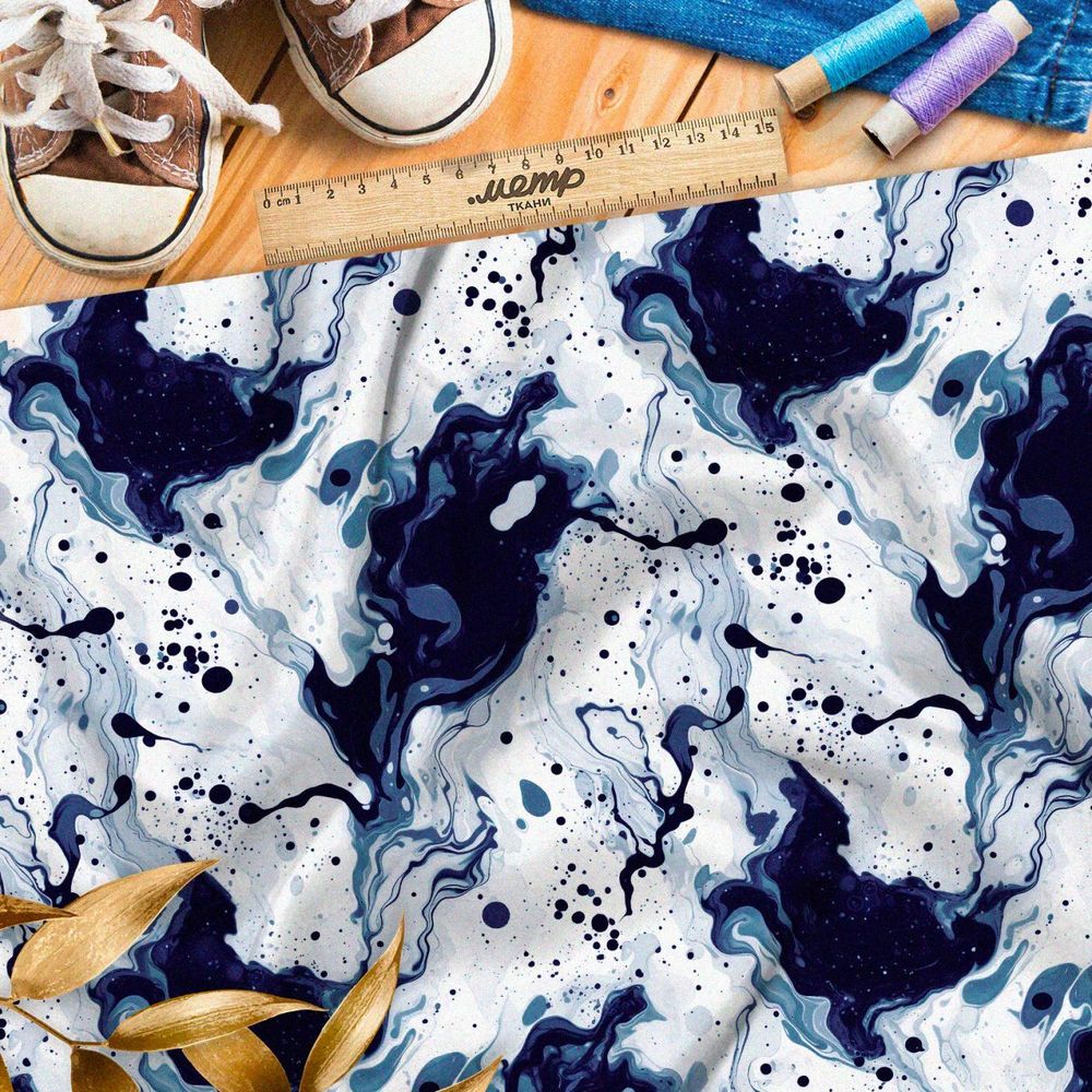 Ткань премиум сатин завораживающие пятна