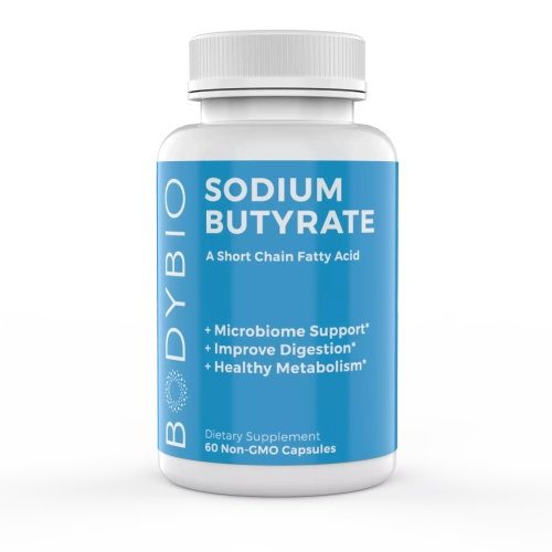 Bodybio sodium butyrate 60 caps.