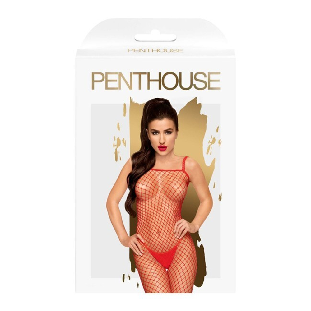 Боди-комбинезон из сетки без рукавов Penthouse Lingerie Body Search (S-L) (Цвет: красный)
