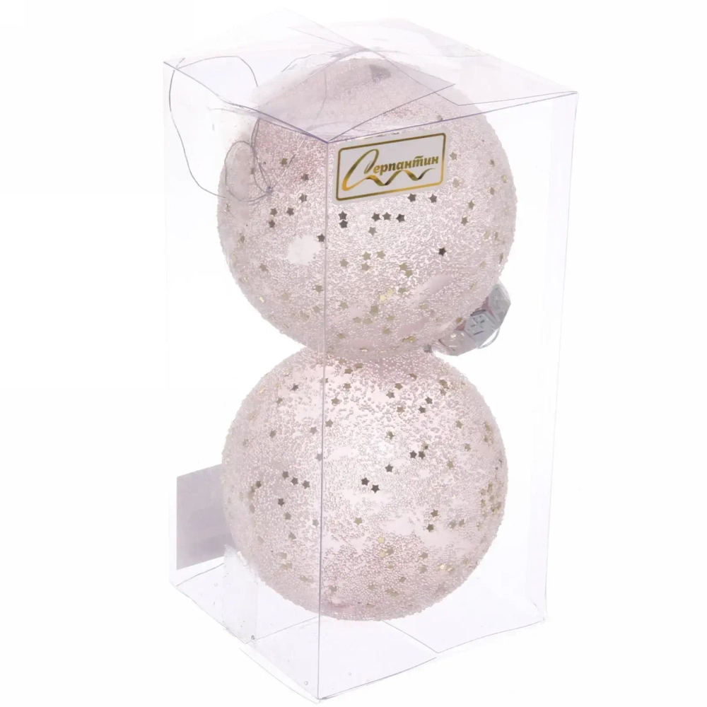 Набор украшений SHINE «Diamond Sand» 8 см (2 шт.), baby pink