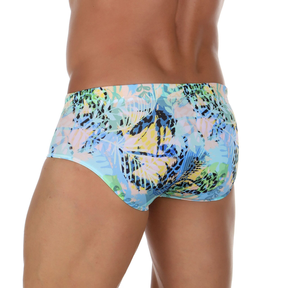 Мужские плавки-брифы с растительным орнаментом Doreanse Africa (Размер: L) (Цвет: голубой)