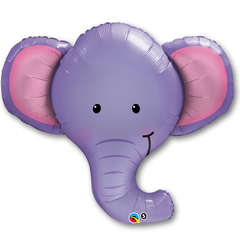 Шар Фольгированный Слоненок голова (Фиолетовый)