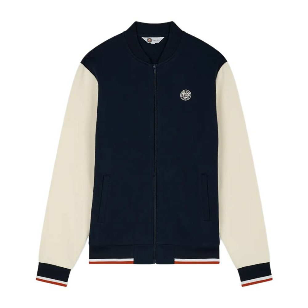 Мужская теннисная кофта Roland Garros Teddy Heritage - navy blue
