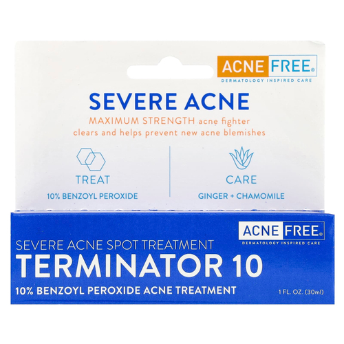ACNE FREE, Terminator 10, средство для лечения сильных прыщей, 30 мл (1 жидк. Унция)