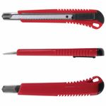 Нож канцелярский 9 мм STAFF "Profit", 1шт, усиленный, металлические направляющие, автофиксатор, ассорти, 237082