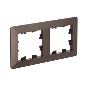 Рамка 2-м AtlasDesign Air мокко/дым. черн. SE ATN220602