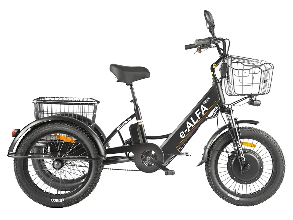 Электровелосипед GREEN CITY e-ALFA Trike (черный)