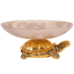 Фруктовница-конфетница Черепаха Бронза