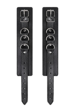 Черные оковы Anonymo из искусственной кожи (Цвет: черный)