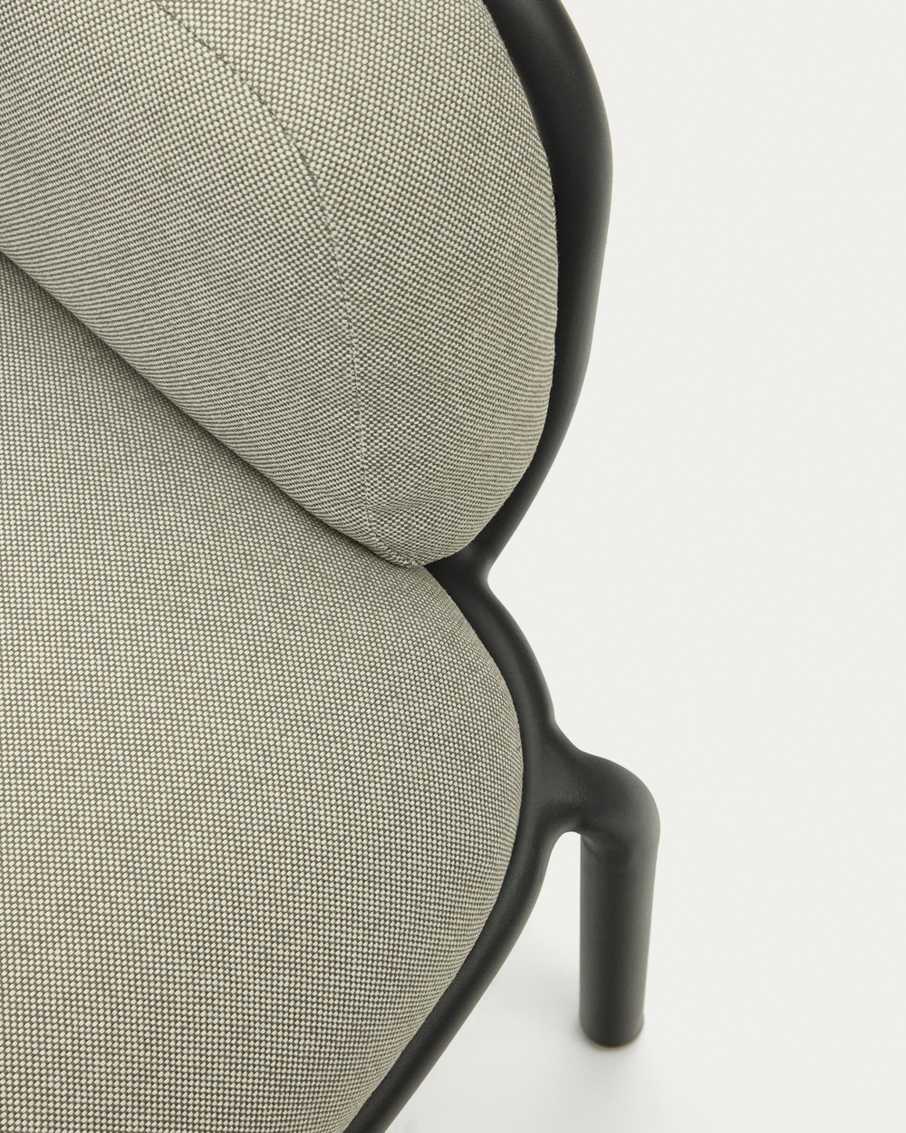 Уличный 2-местный диван Joncols с бежевой обивкой и серым алюминием 164 см