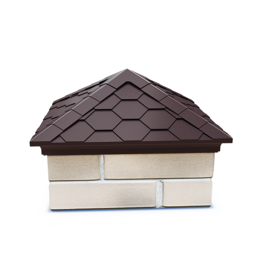 Колпак полимеркомпозитный Everest 390*390 (1,5 кирпича) коричневый