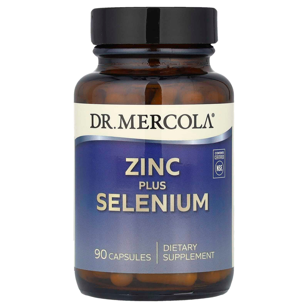Dr. Mercola, цинк и селен, 90 капсул