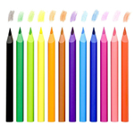 Набор карандашей 12цв. утолщенные укороченные кругл. пластик,точилка "Мишки" (Каляка-Маляка)