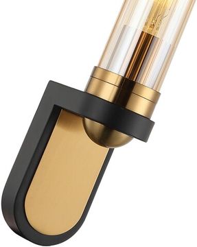 Светильник настенный 1*Е27 2200/05/01W бронза/чёрный/янтарный Sevage Stilfort