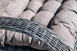 "Толедо" кресло плетеное с подушками, цвет графит