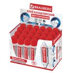 Клей канцелярский двусторонний BRAUBERG, 45 мл, с узким и широким аппликаторами, 227534
