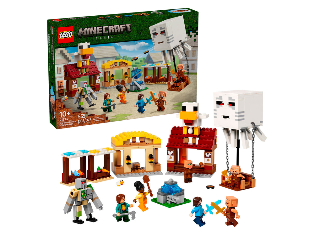 LEGO Minecraft 21273 «Нападение на деревню воздушных шаров Гаста» — эпичная битва