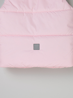 Жилет утепленный с капюшоном "Нежно-розовый"