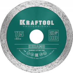 KRAFTOOL  KERAMO 115 мм (22.2 мм, 10х2.2 мм), Алмазный диск (36684-115)