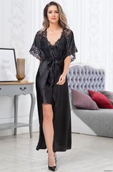 Длинный халат пеньюар MIA-Amore EDITA ЭДИТА 3679 белый