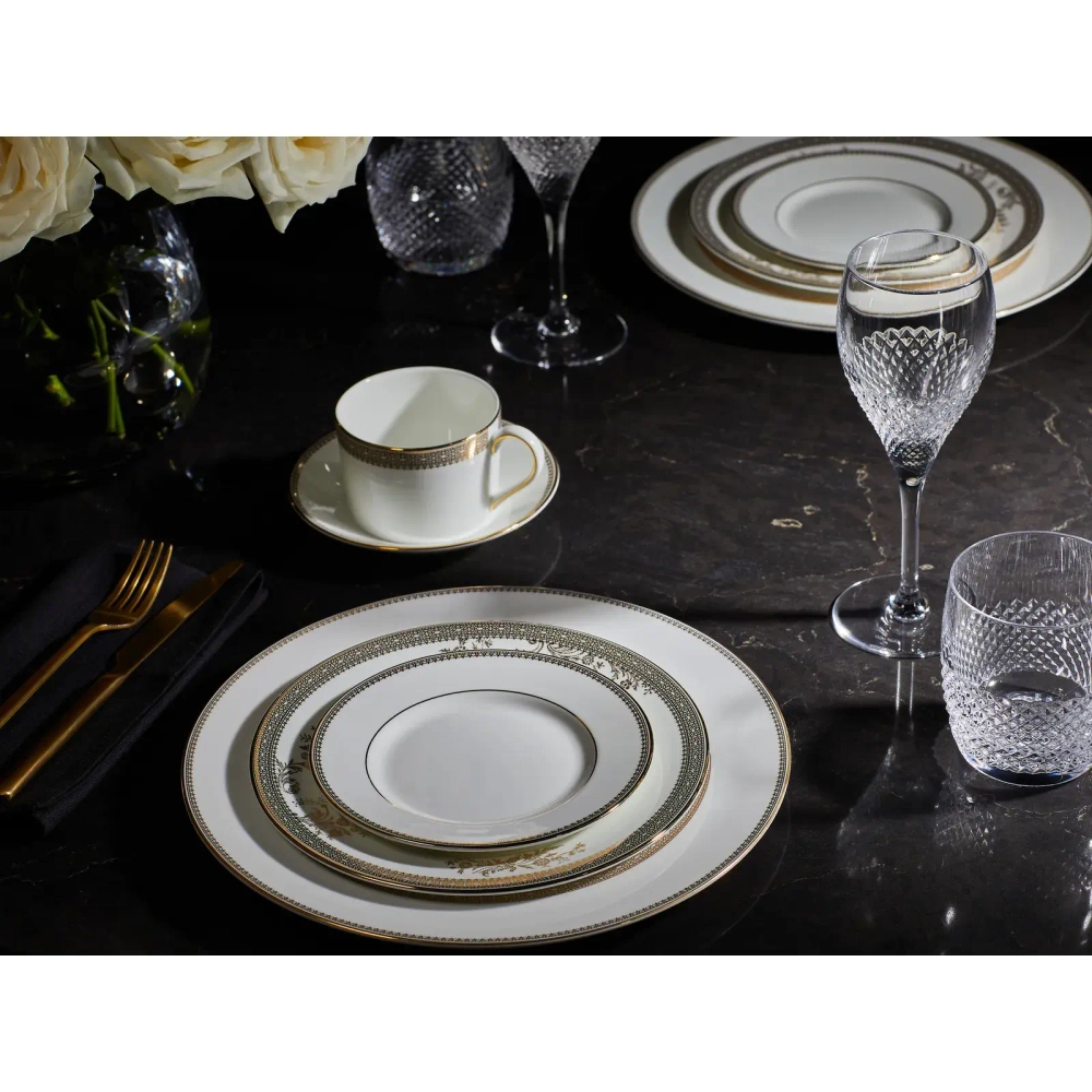 Wedgwood Блюдце для кофейной чашки Vera Wang Lace Platinum 12,5 см
