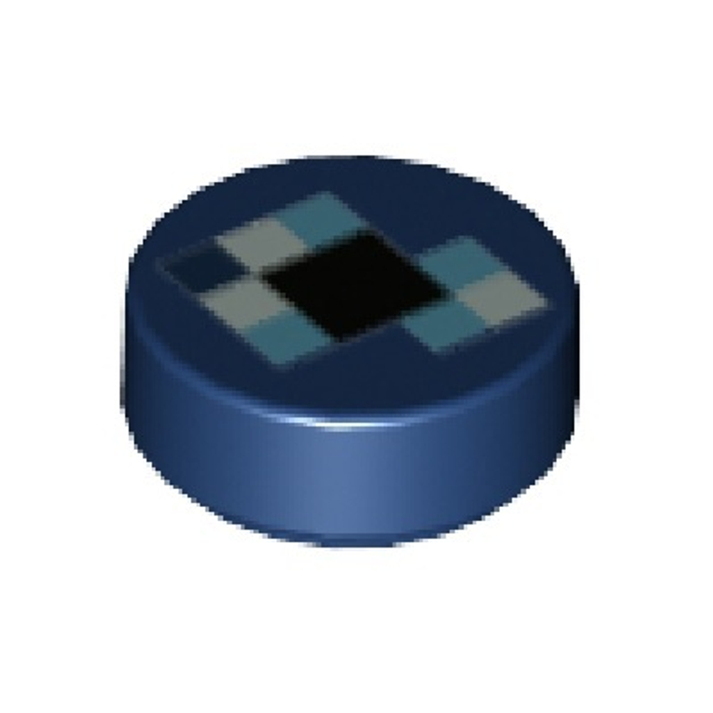 Плитка, круглая 1 x 1 с пикселизированным узором квадратов (Minecraft) 98138pb100