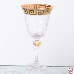 Набор бокалов для вина Bohemia Gold Костка Кристина 220мл (6 шт)
